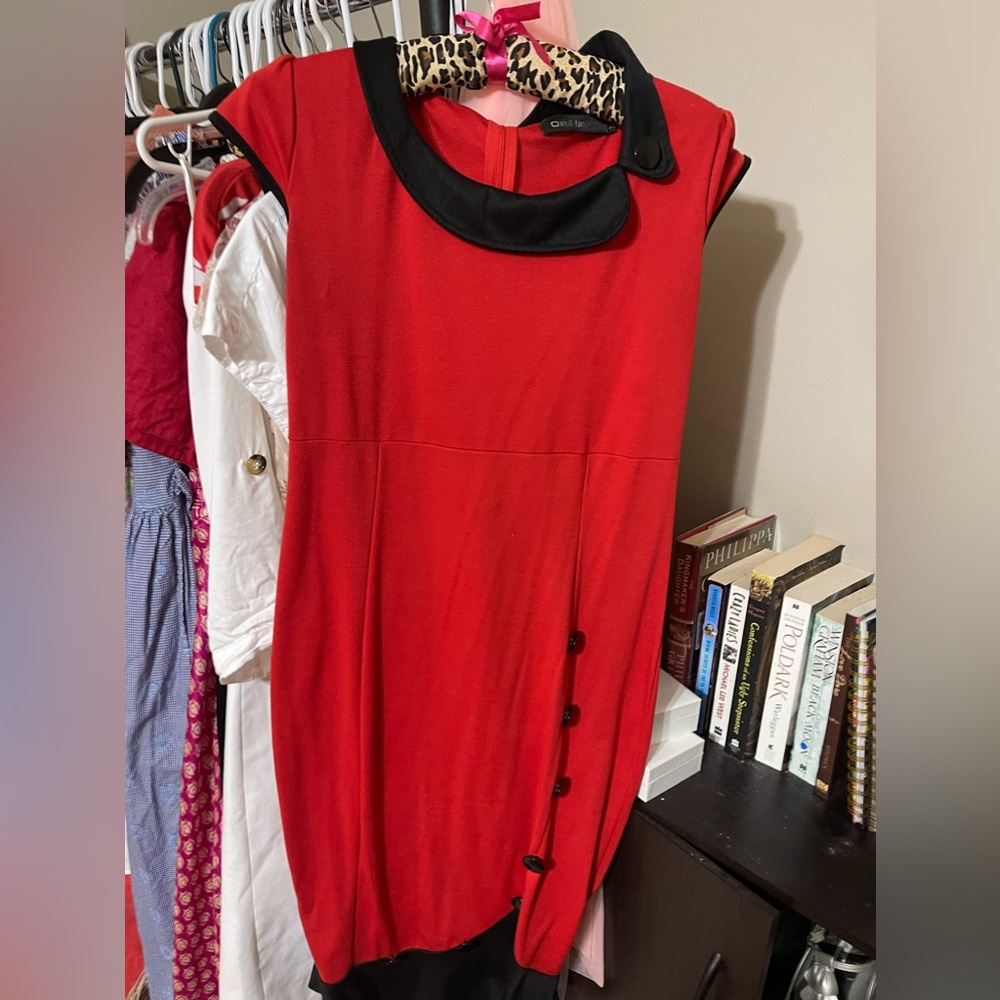 Red and Black Retro Reproduction Dress